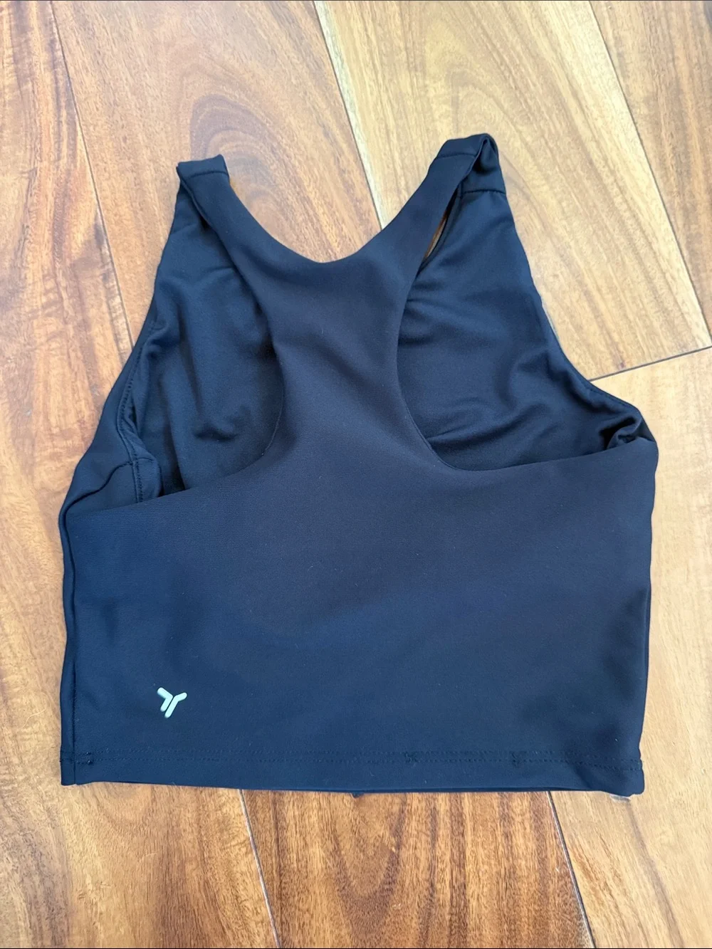 Old Navy Black High-Neck Active Crop Tank Top